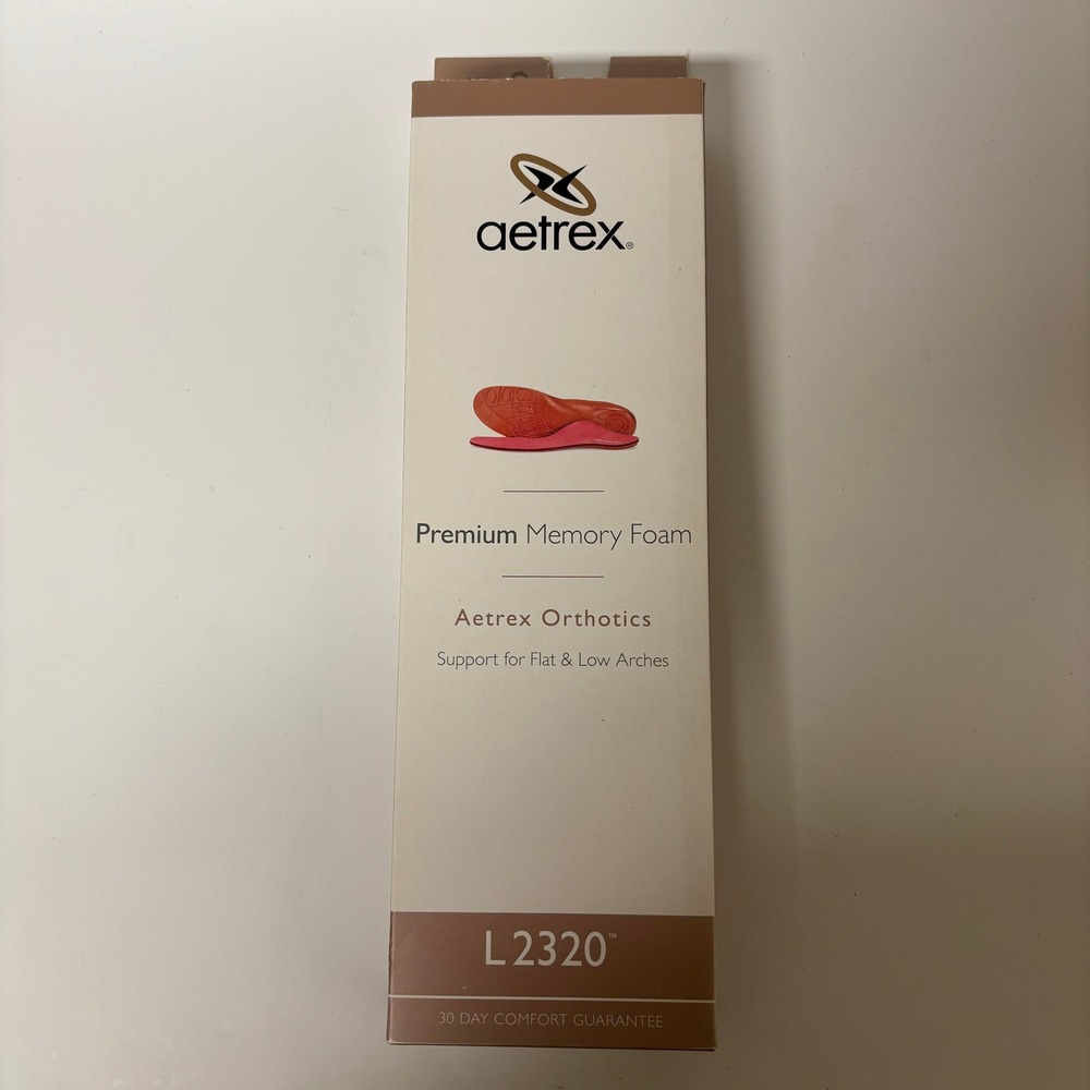 Aetrex‎ Premium Memory Foam Orthotics L2320 Womens Size 5 Brown Insoles
